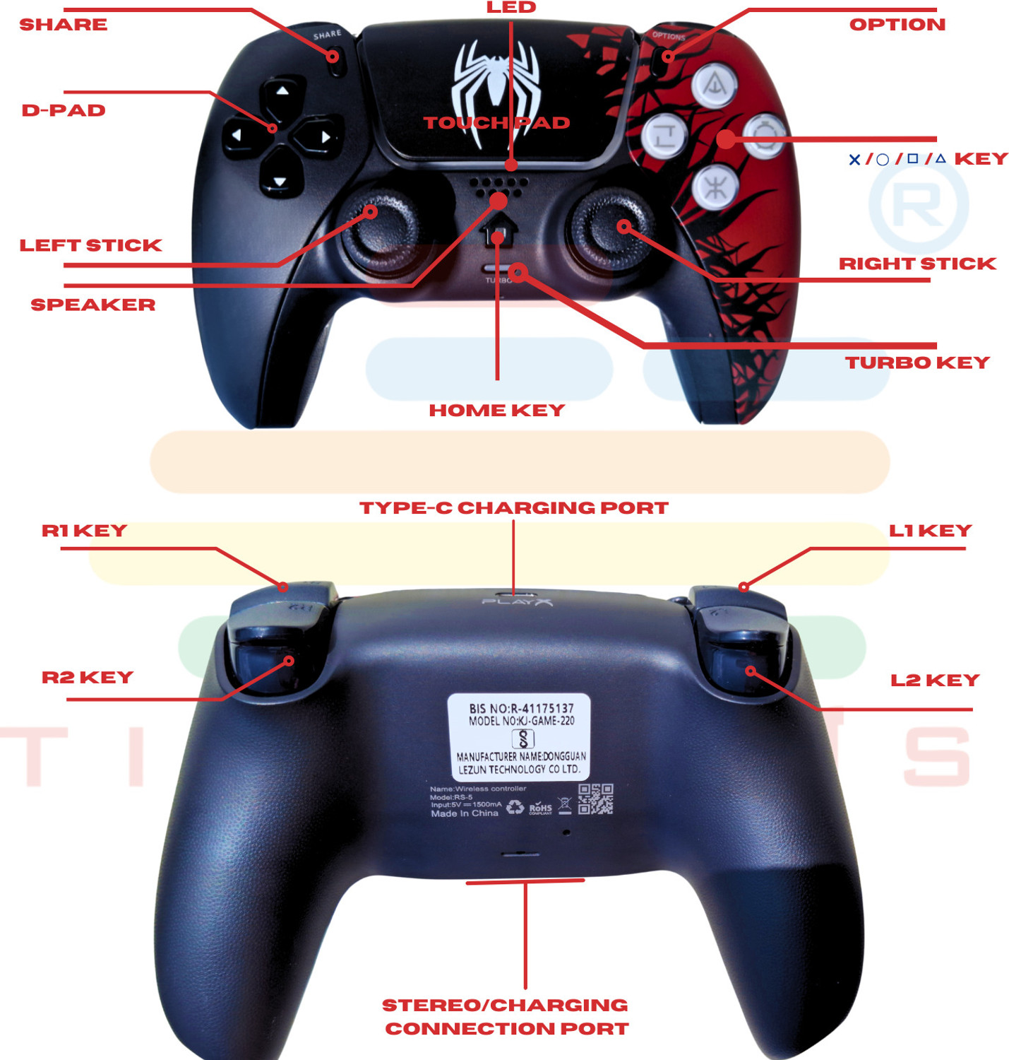 Image of Timkolas Z1 ProX Wireless Gaming Controller 02 Bluetooth Gamepad