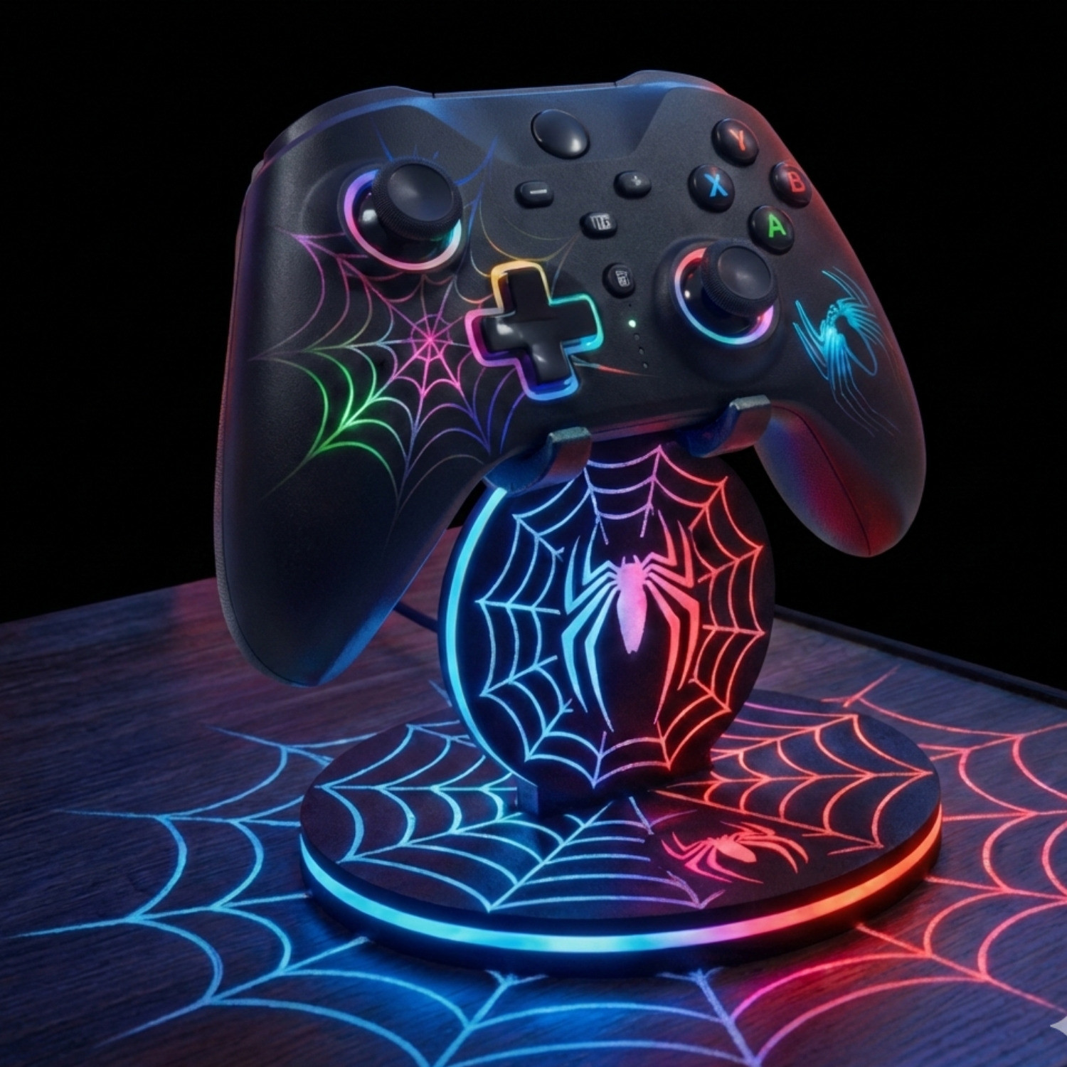 Image of Timkolas Wireless Gaming Controller with RGB LED Lights Compatible &PC,Windows,Console 02 Bluetooth Gamepad
