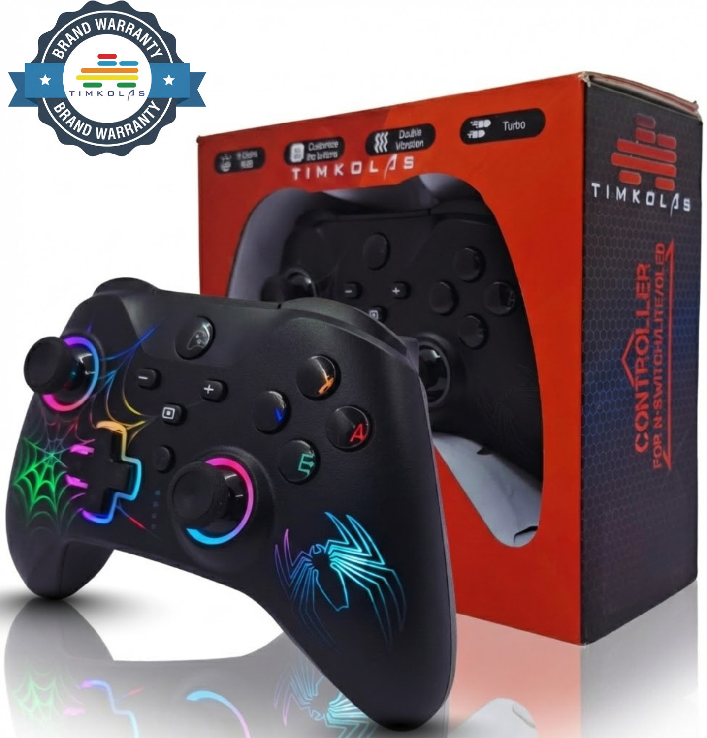 Image of Timkolas Wireless Gaming Controller with RGB LED Lights Compatible &PC,Windows,Console 05 Bluetooth Gamepad