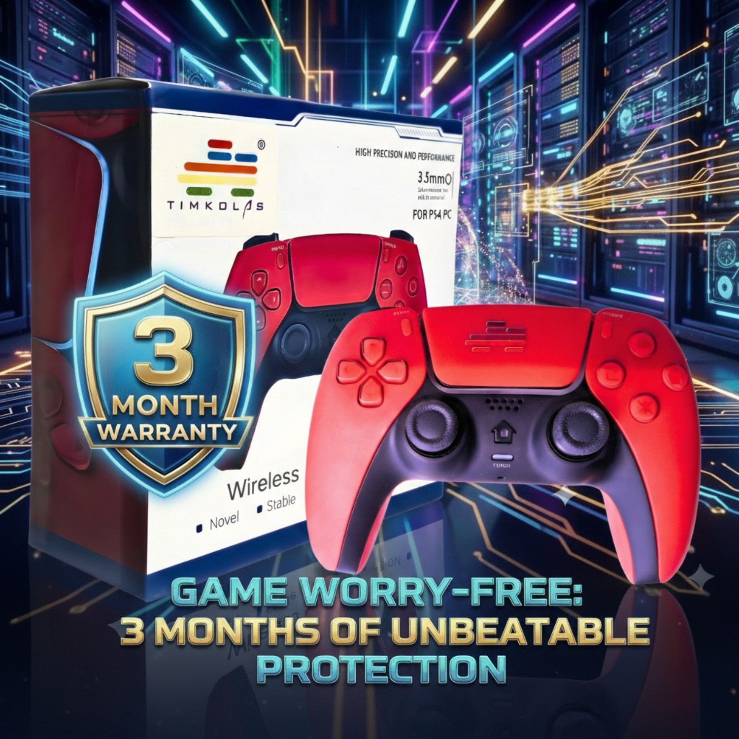 Image of Timkolas PS4 Compatible Z1 Gaming Series Wireless Controller PC & Cloud Gaming Support 21 Bluetooth Gamepad