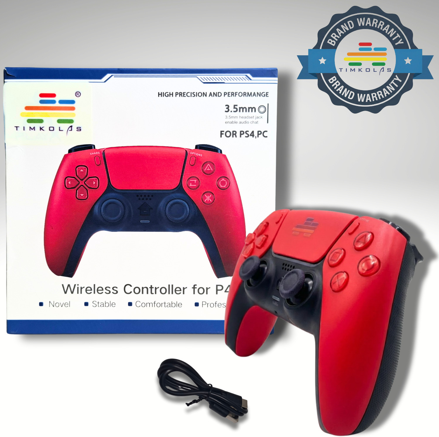 Image of Timkolas PS4 Compatible Z1 Gaming Series Wireless Controller PC & Cloud Gaming Support 27 Bluetooth Gamepad