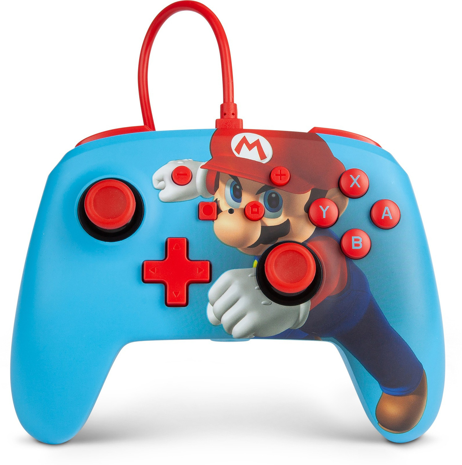 Image of PowerA Officially Licensed Nintendo Enhanced Wired Controller, Mario Punch, USB Gamepad