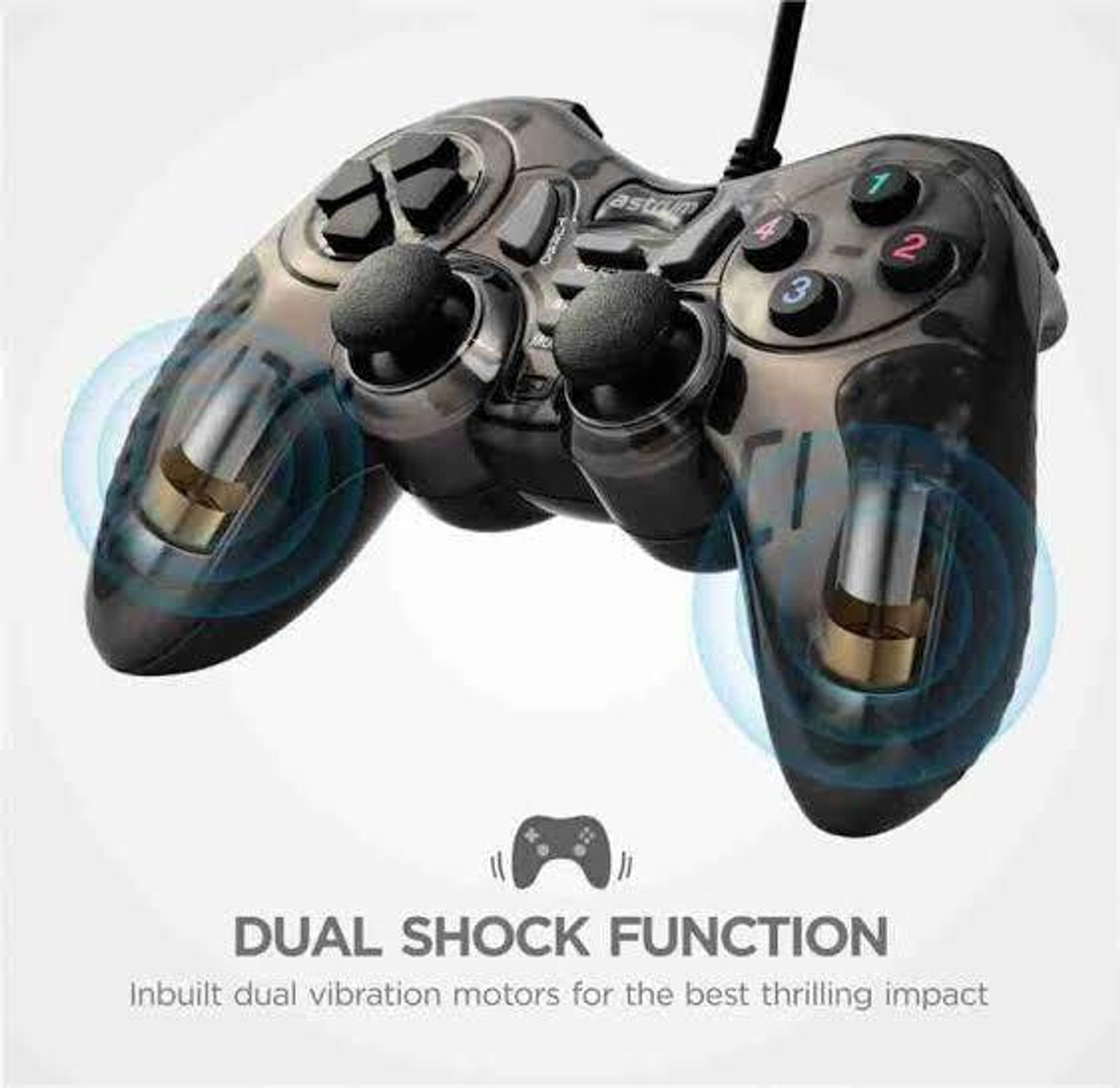 Image of ASTRUM Twin Dual Shock USB Wired Gamepad Joystick USB Gamepad
