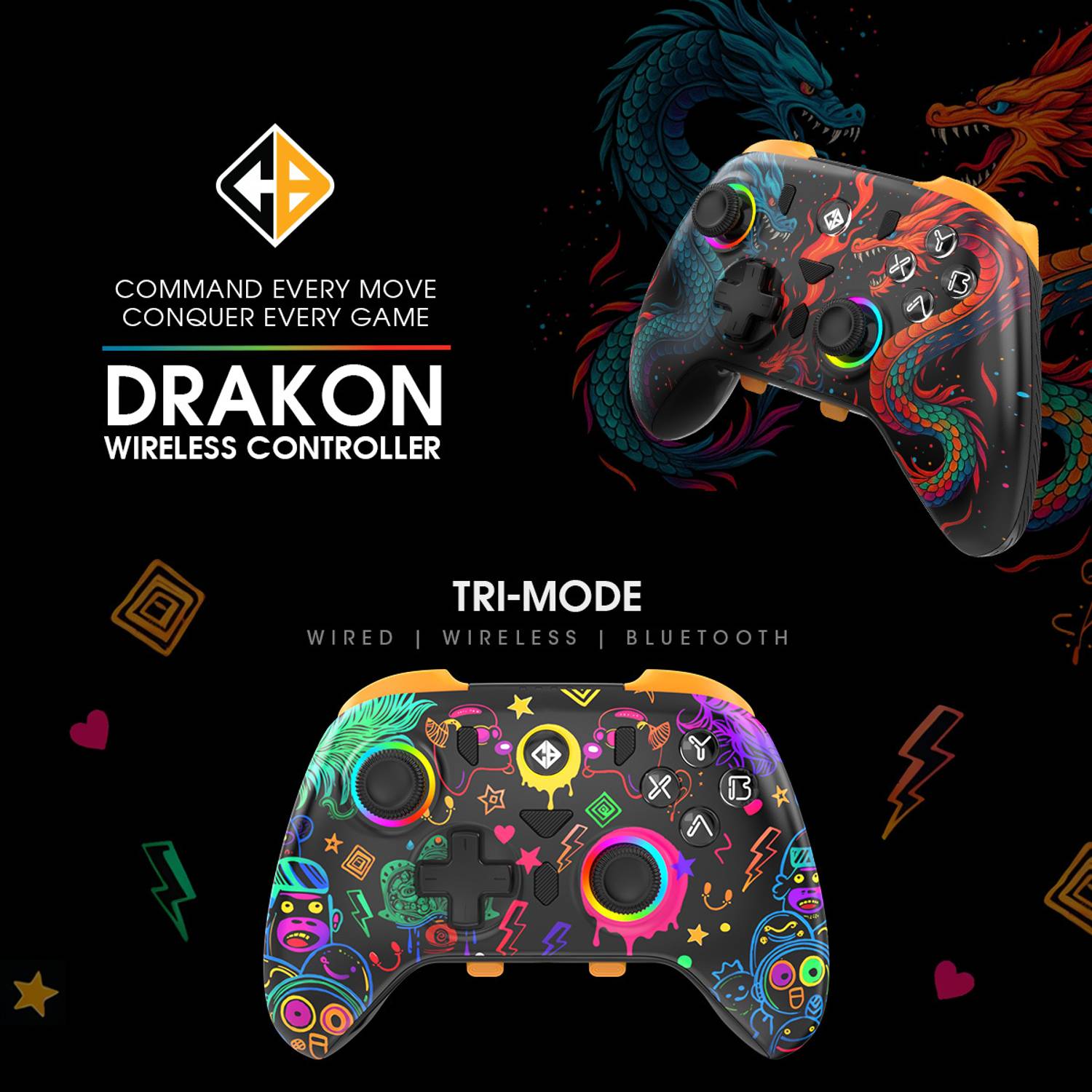 Cosmic Byte Drakon Bluetooth Gamepad Black - Image 5
