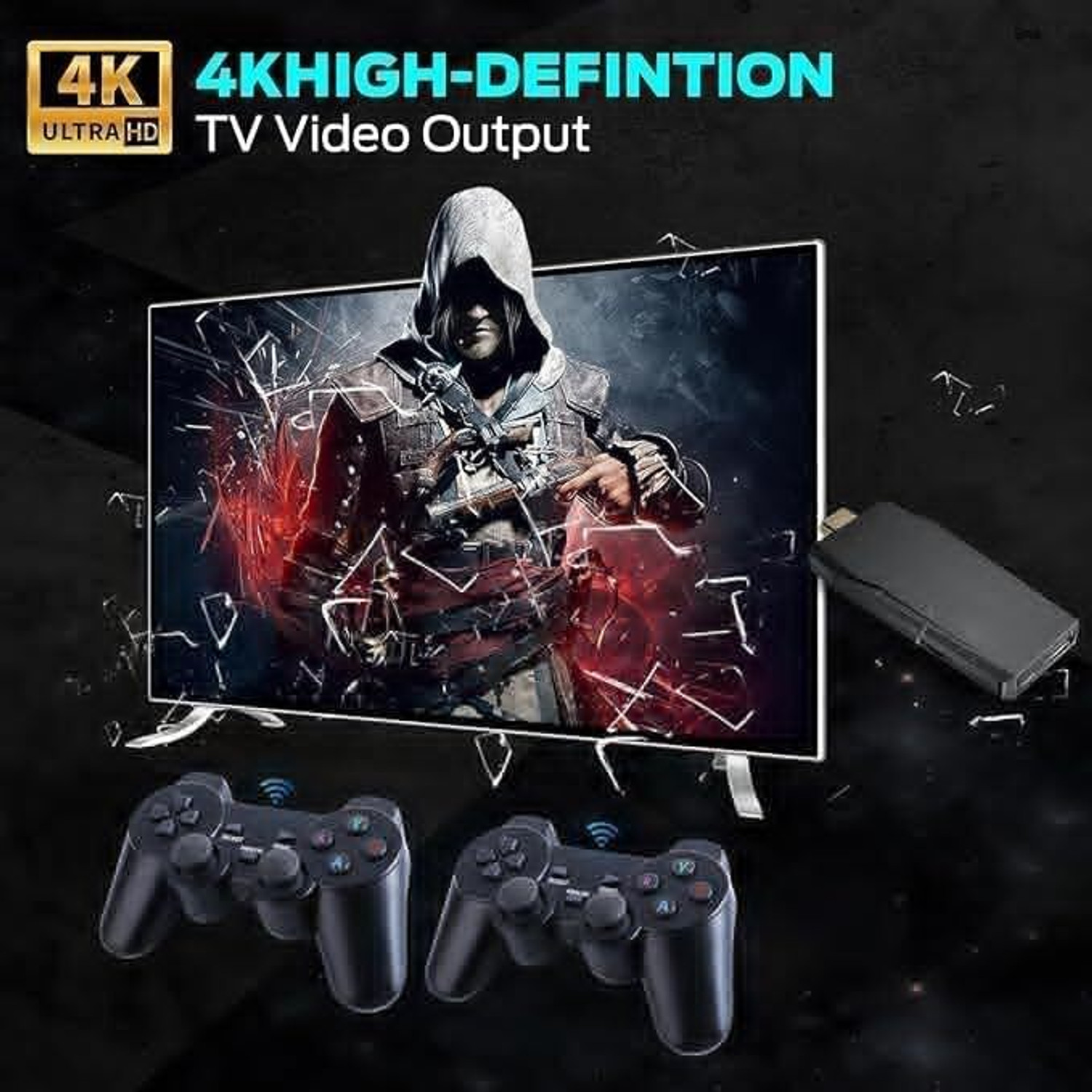 Image of Timkolas 2.4G Wireless TV Video Game With 4K HD Output & 23 Emulator Limited Collector's Edition with Game and Expansion Pack