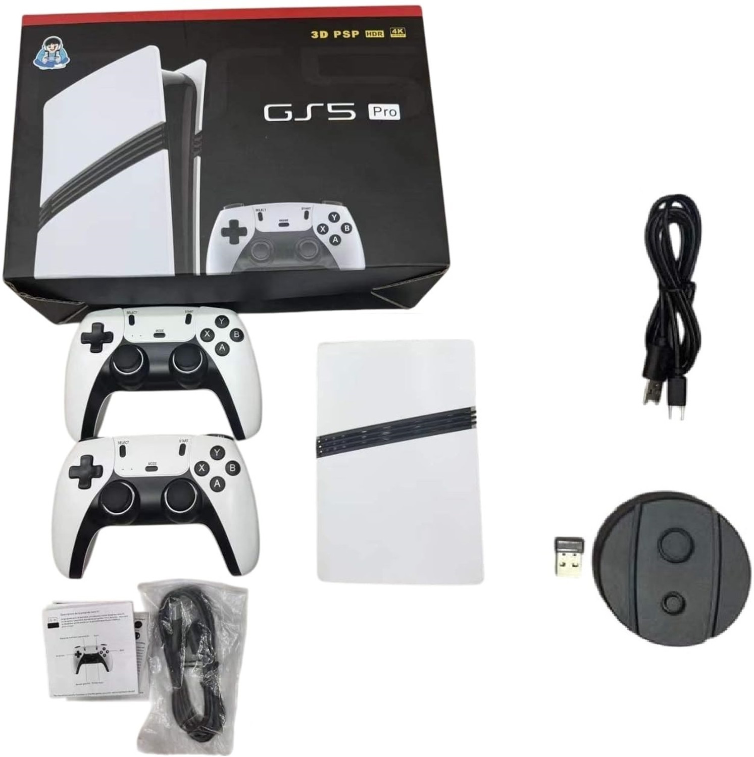 Image of SHAILRON GS5 Pro Classic TV Video Game with 30000 Games and 1080 , 53 Simulators Bluetooth Gamepad