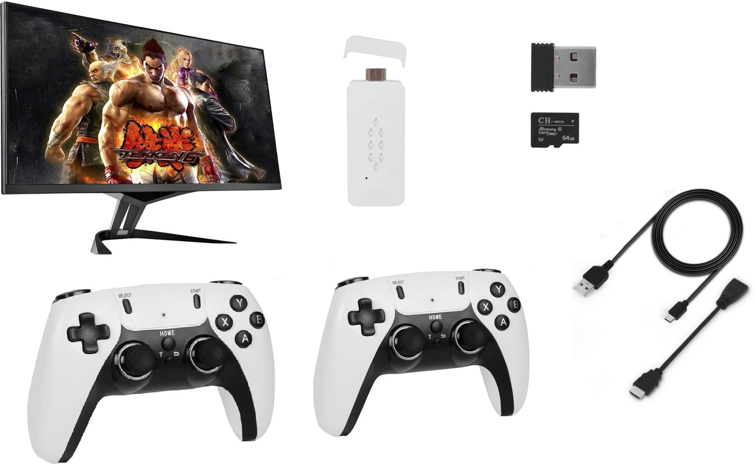 Image of SHAILRON M22 Classic Retro Gaming Console - 64GB Linux System, 30,000+ Games,52 Emulators Wi-fi Gamepad