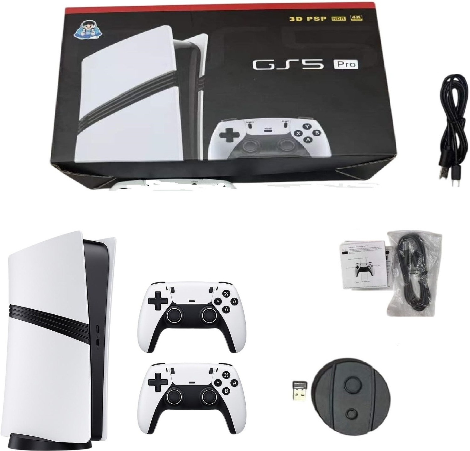 Image of SHAILRON GS5 Classic TV Video Console with 30000 Game Bluetooth Gamepad