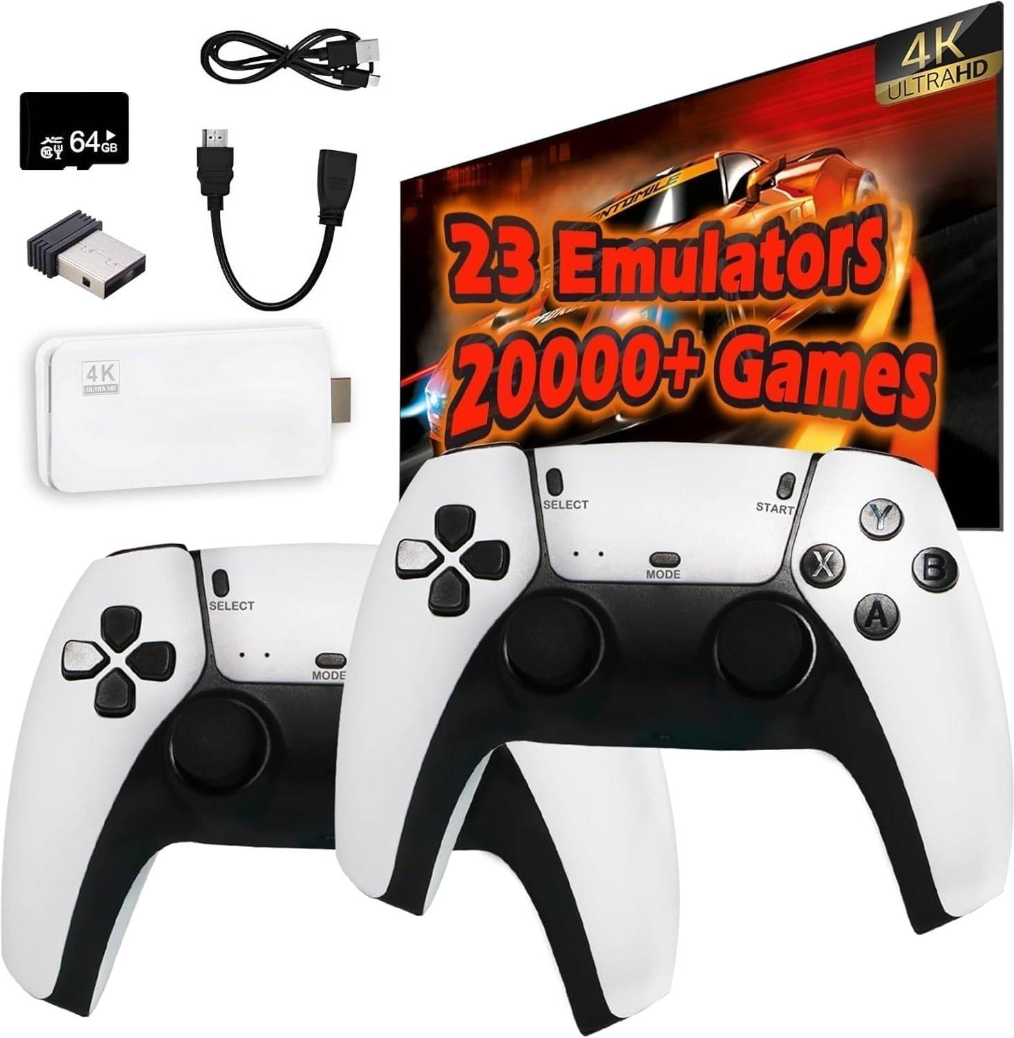SHAILRON M15 2.4 Wireless 21000 Video Game Retro Gaming Console with Game Stick Wi-fi Gamepad