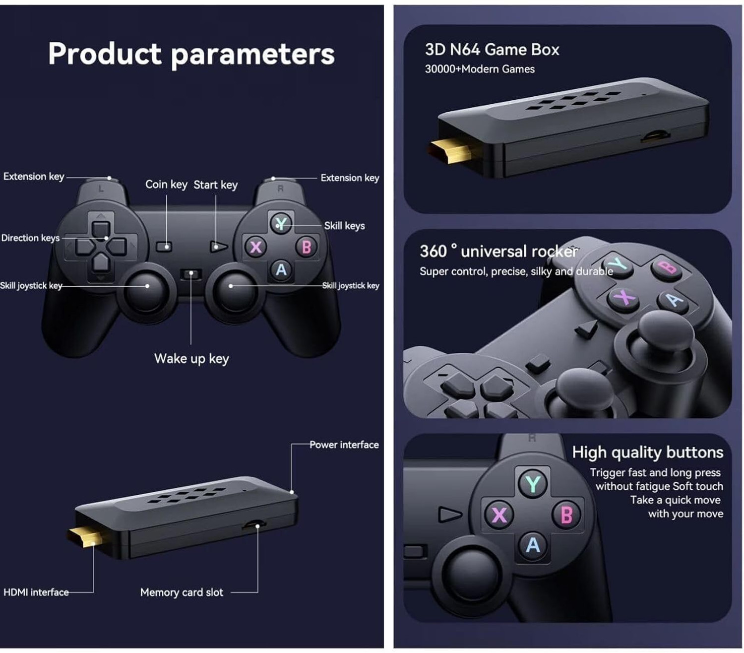 Image of KITAI M33 3D gaming stick video game Bluetooth Gamepad