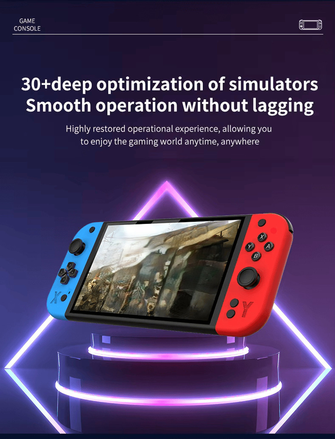 Image of Cubonic G90 Video Game| HD 7 inch Display| Dual Joystick| Quadcore A7| Rechargeable USB Gamepad