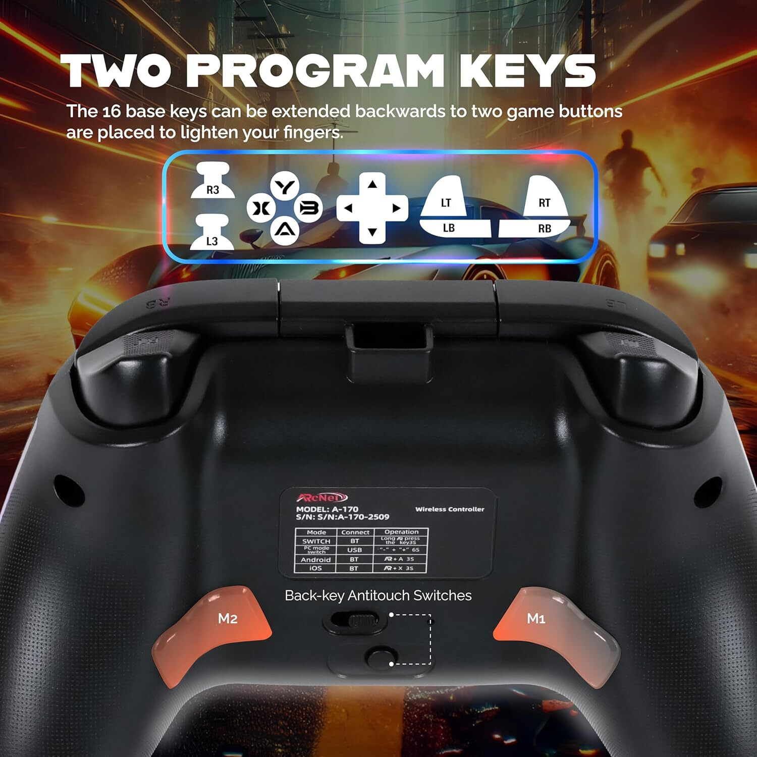 Image of Arcnet Wireless Gaming Controller for PC & Laptop - Bluetooth Gamepad Controller Bluetooth Gamepad