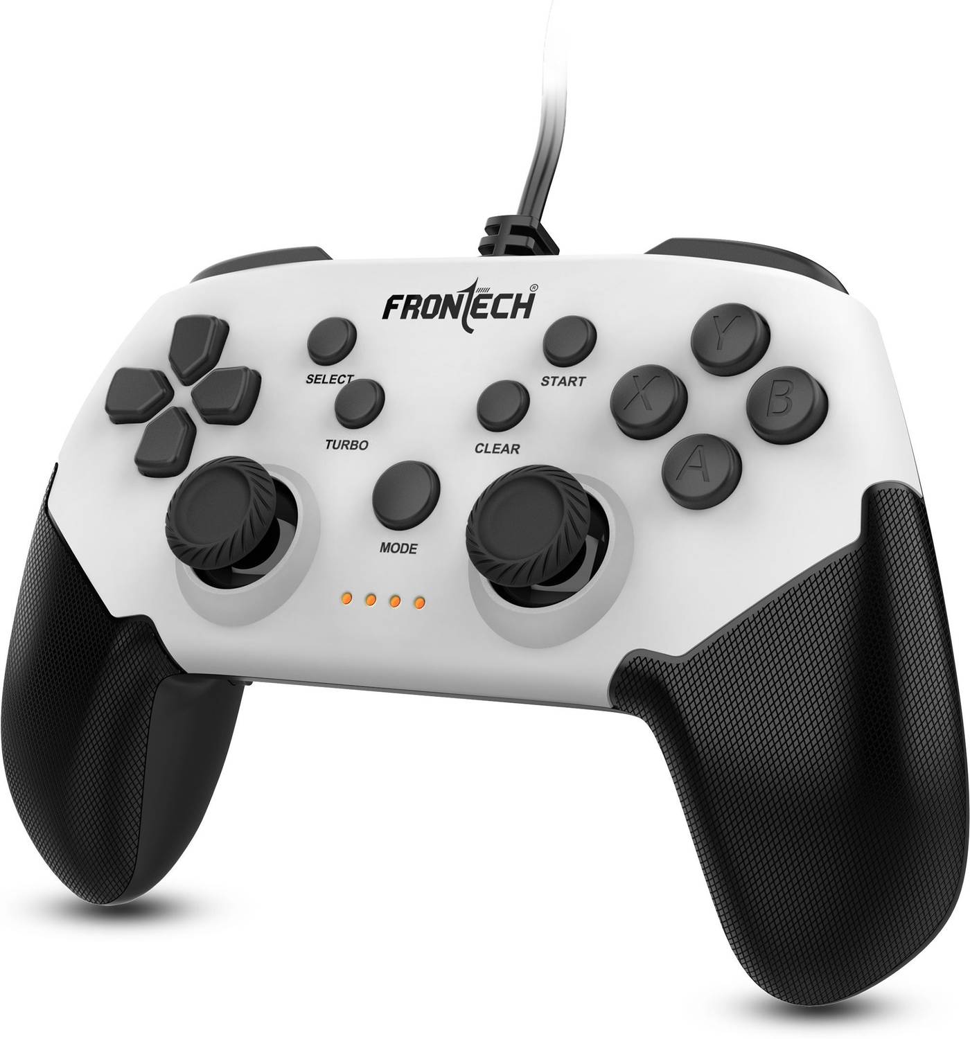 Frontech VORTEX Wired Gaming Pad with Dual Vibration Motor, Programmable Macro Buttons USB Gamepad