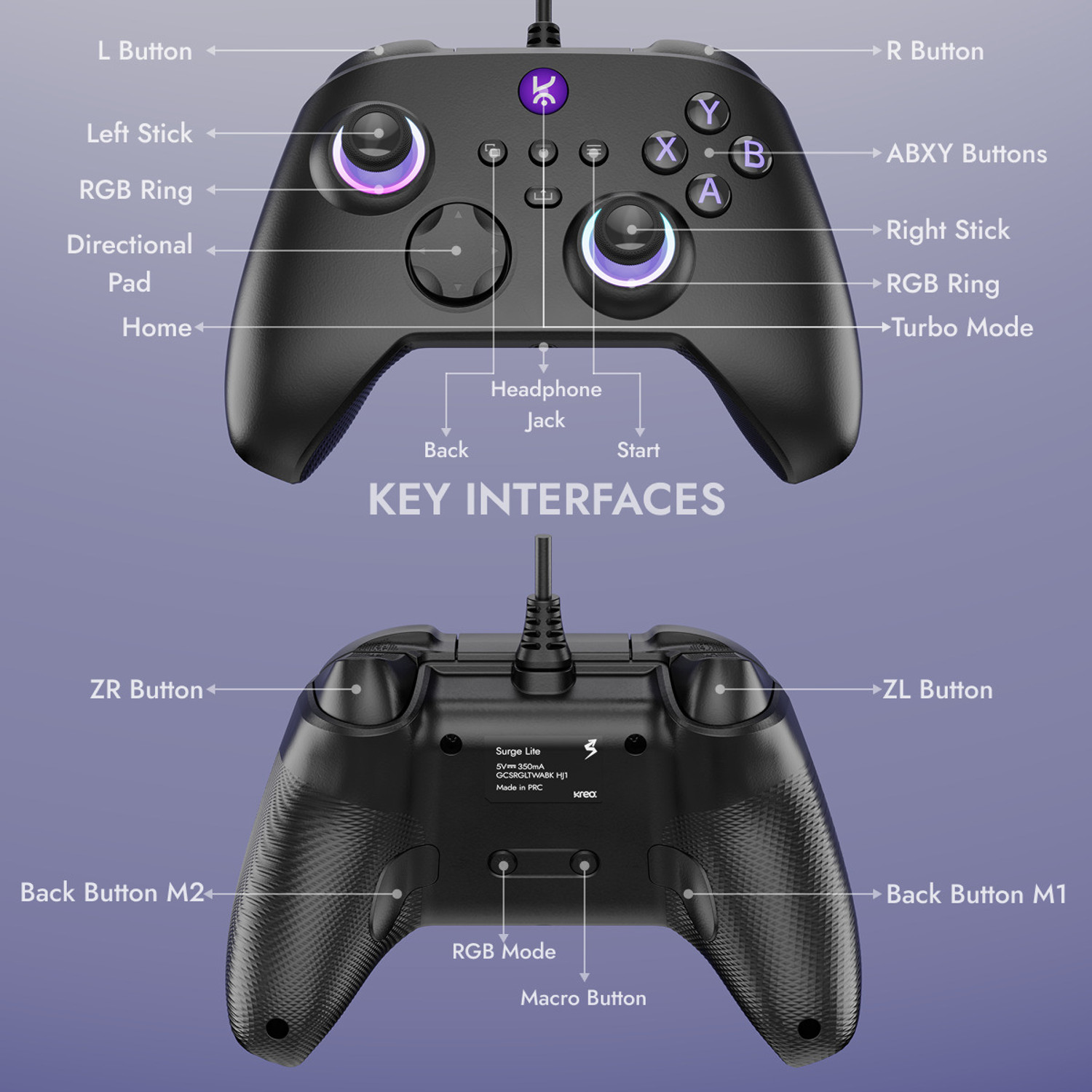 Image of Kreo Surge Lite USB Gamepad