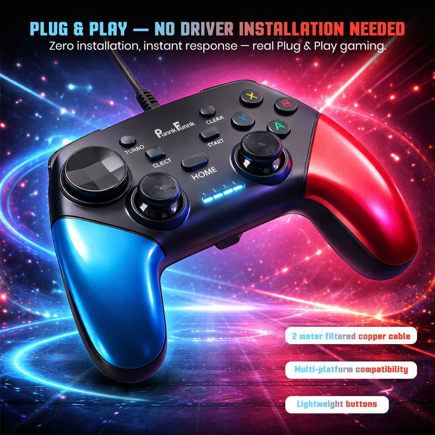 Image of PunnkFunnk BSP G9 Wired Controller for Android And iOS Bluetooth Gamepad