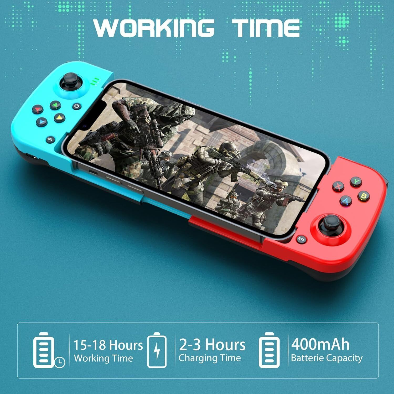 Image of ELECTRO WOLF Wireless Retractable 3D Joystick Bluetooth Compatible Mobile Gamepad Controller Bluetooth Gamepad