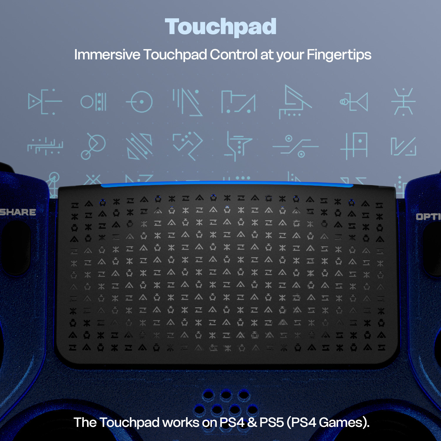 Image of EVOFOX Play 2 PS4 Controller & PS5 (PS4 Games) HallSense Triggers, Touchpad, Gyroscope Bluetooth Gamepad
