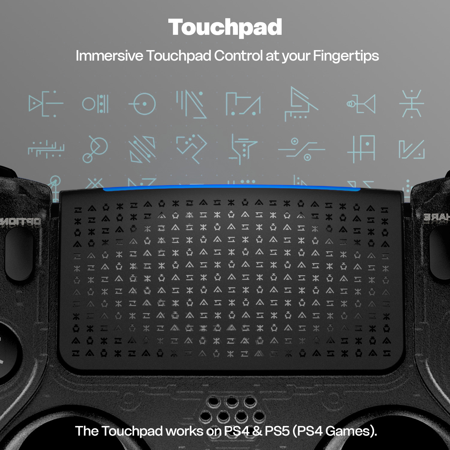 Image of EVOFOX Play 2 PS4 Controller & PS5 (PS4 Games) HallSense Triggers, Touchpad, Gyroscope Bluetooth Gamepad