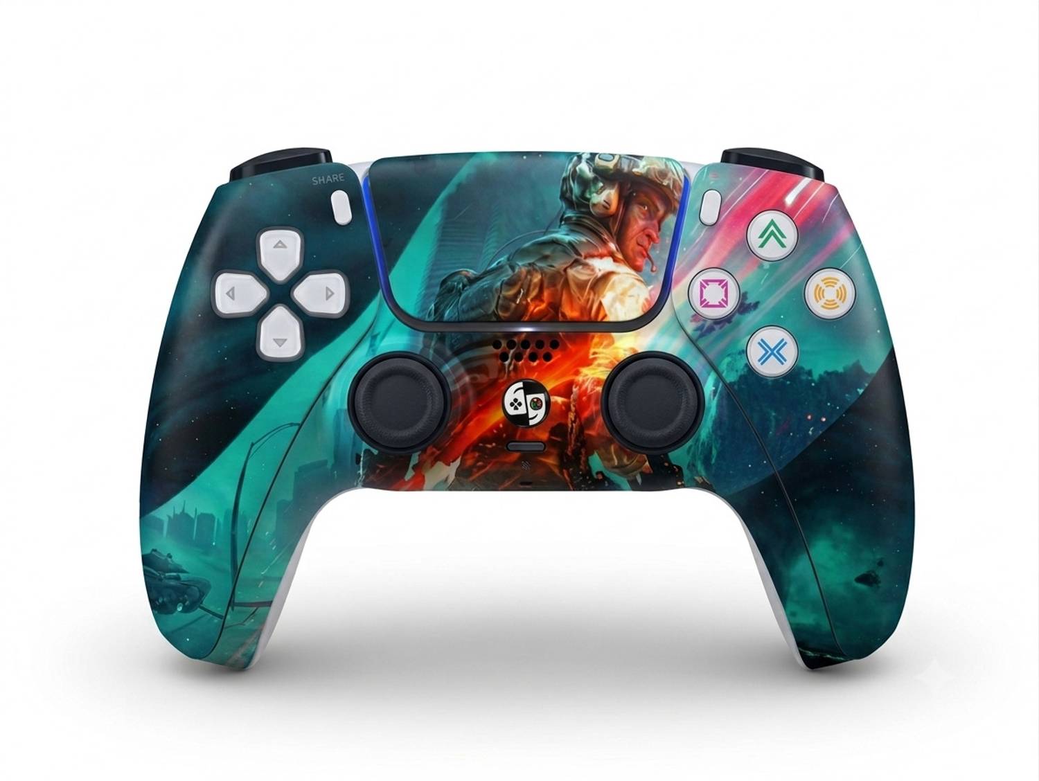 HG WORLD PS4 Wireless Controller,Clicky Trigger,PS5 Style Design,Frontline Strike Edition Bluetooth Gamepad