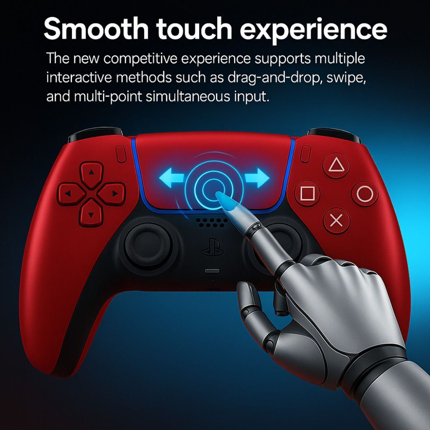 Image of Maizic Smarthome PlayX-Red P4 Wireless Game Controller Dual /Asymmetric Motor, 800mah Battery Bluetooth Gamepad