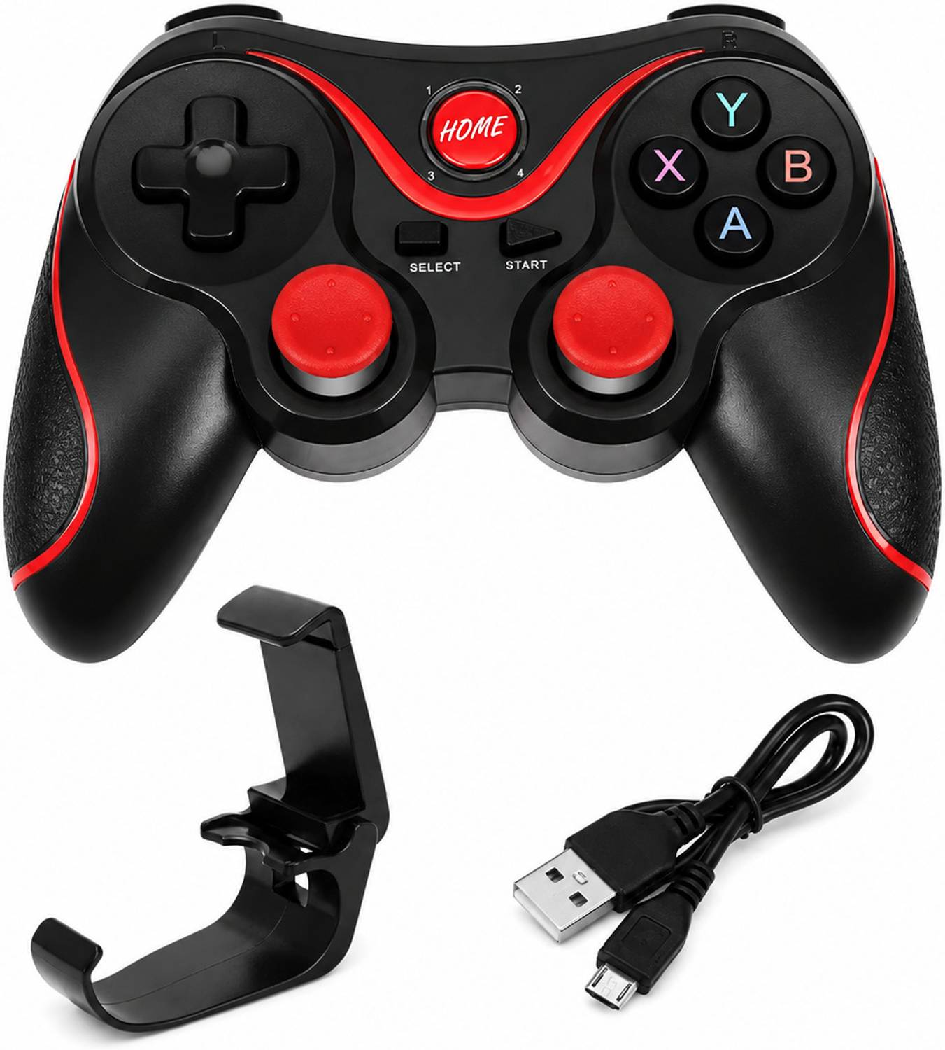MTK X3 Wireless Bluetooth Game Controller with Mobile Holder - Image 2