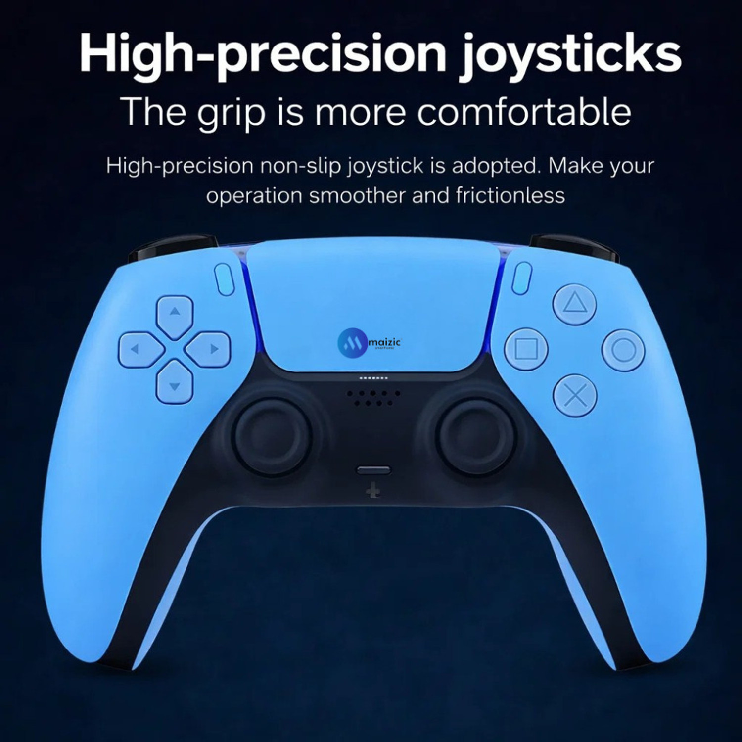 Image of Maizic Smarthome PlayX-Blue P4 Wireless Game Controller Dual /Asymmetric Motor, 800mah Battery Bluetooth Gamepad