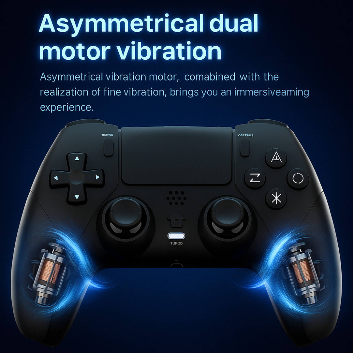 Image of Maizic Smarthome PlayX-Black P4 Wireless Game Controller Dual /Asymmetric Motor, 800mah Battery Bluetooth Gamepad