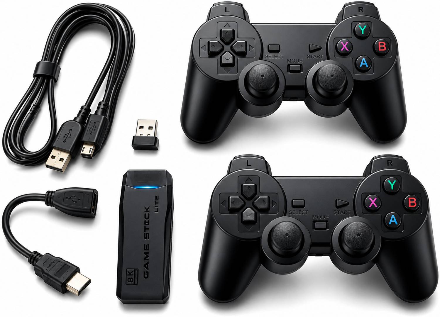 MTK GLOBAL GameStick 2.4G Wireless Controller 4K HD Console Built-in 10k+Retro AX56 USB Gamepad