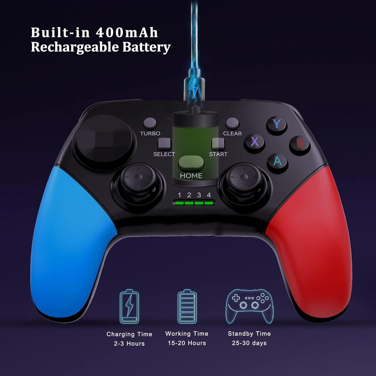 Image of Tobo Wireless Mobile Gaming Controller BSP-G9 iOS, Android, iPad,Tablet, PC TD-1284GA Bluetooth Gamepad