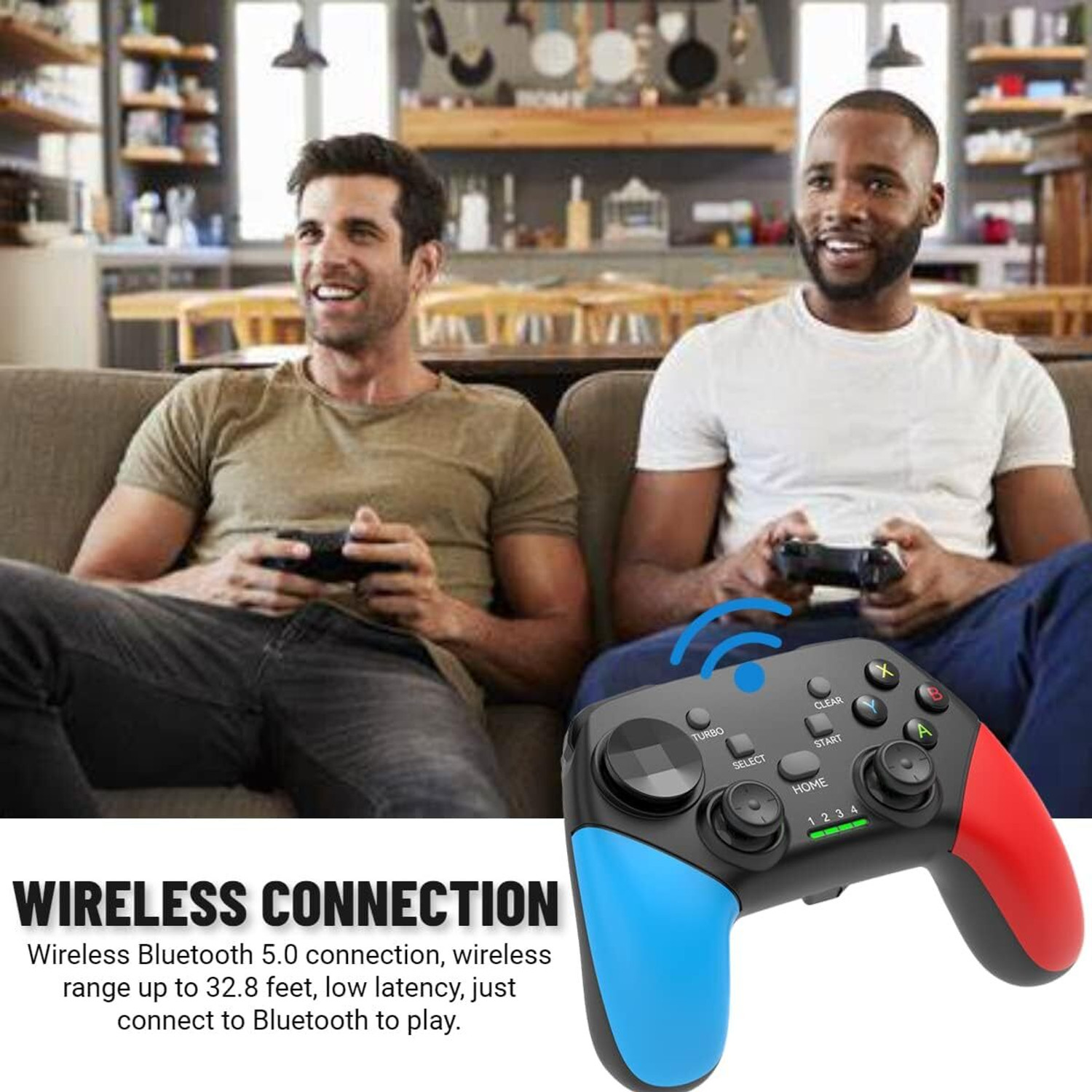 Image of Tobo Wireless Mobile Gaming Controller BSP-G9 iOS, Android, iPad,Tablet, PC TD-1284GA Bluetooth Gamepad