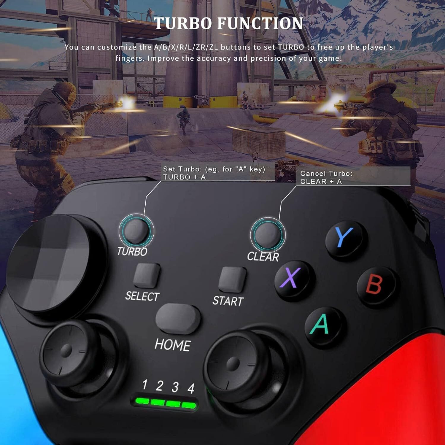 Image of Tobo Wireless Mobile Gaming Controller BSP-G9 iOS, Android, iPad,Tablet, PC TD-1284GA Bluetooth Gamepad