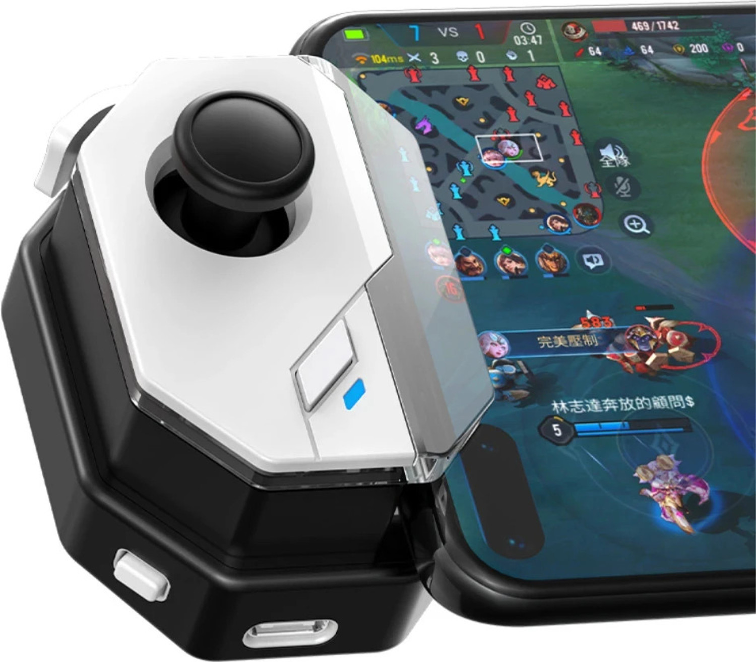 Image of Elixora AetherStrike Mobile Gaming Controller , Smart Joystick Trigger , 150 mAh Battery Bluetooth Gamepad