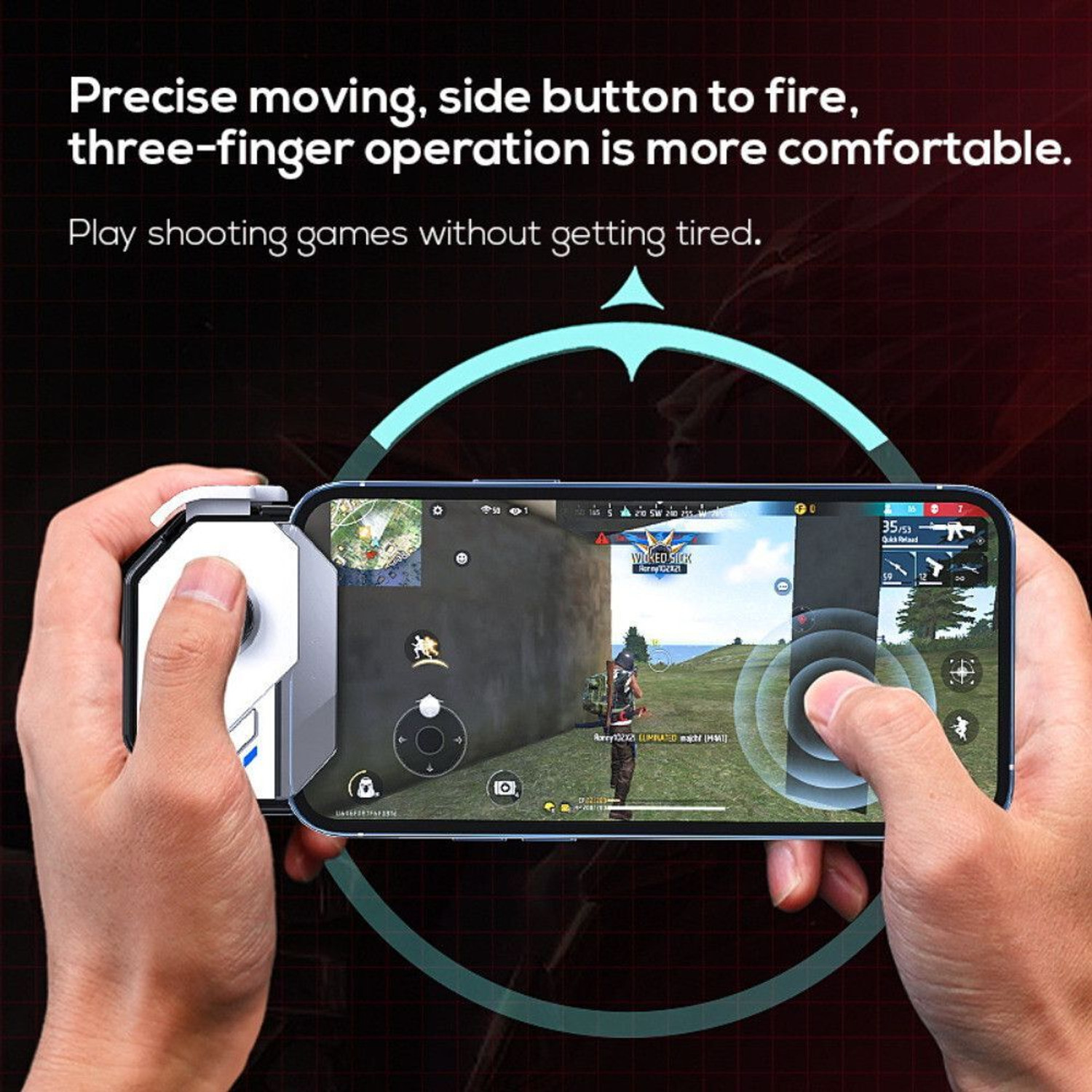 Image of Elixora AetherStrike Mobile Gaming Controller , Smart Joystick Trigger , 150 mAh Battery Bluetooth Gamepad