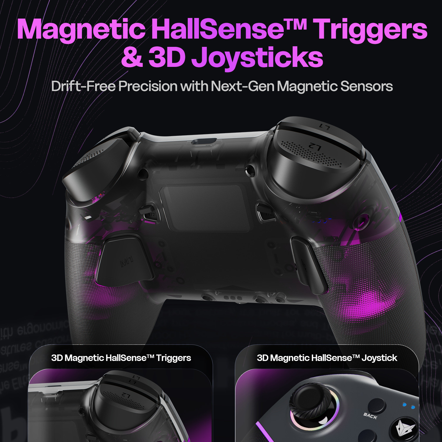 Image of EVOFOX Elite X2 Pro Tri-Mode Wireless /BT /Wired Hallsense Magnetic Joysticks & Triggers Gamepad