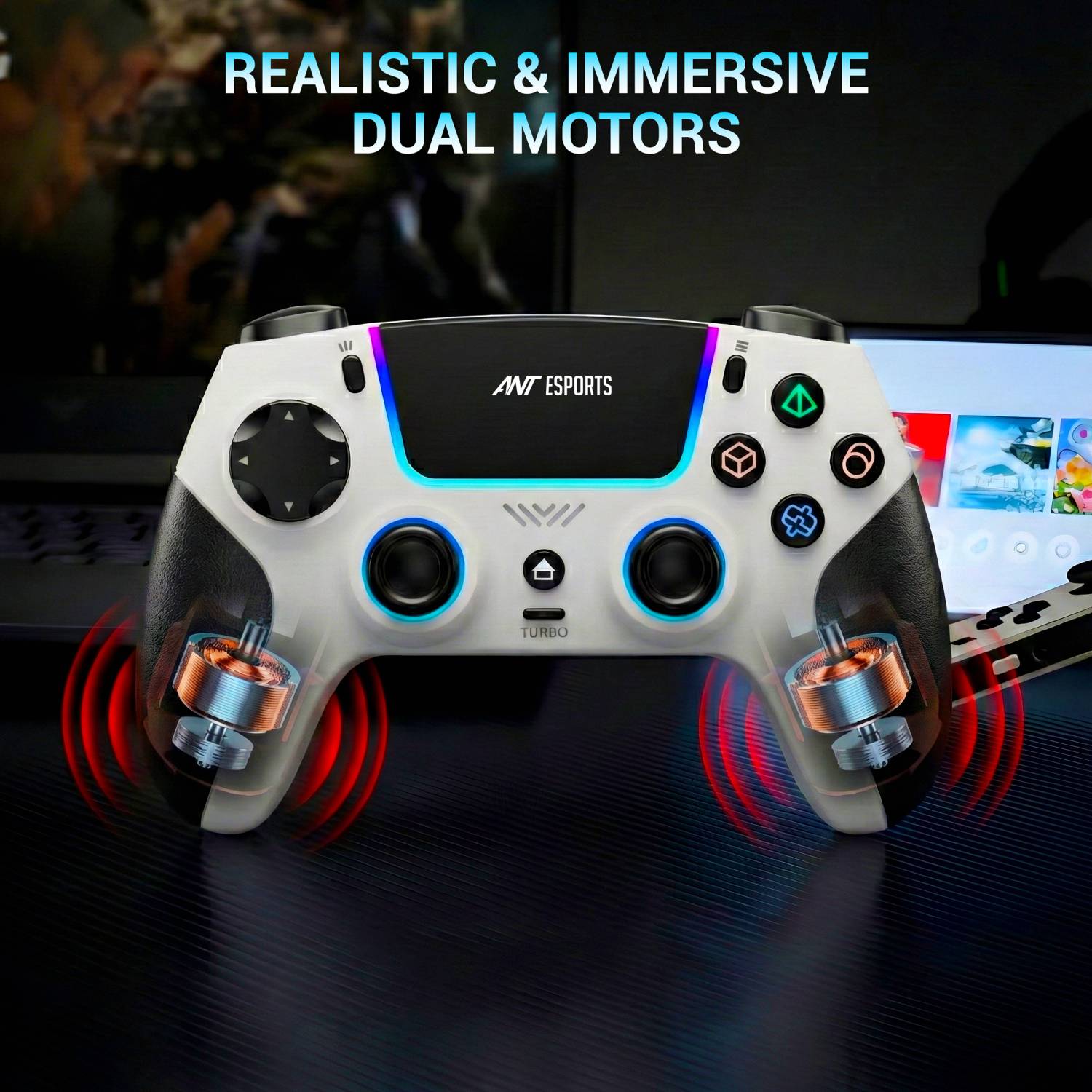 Ant Esports SUPERNOVA Wireless White Gamepad - Image 2