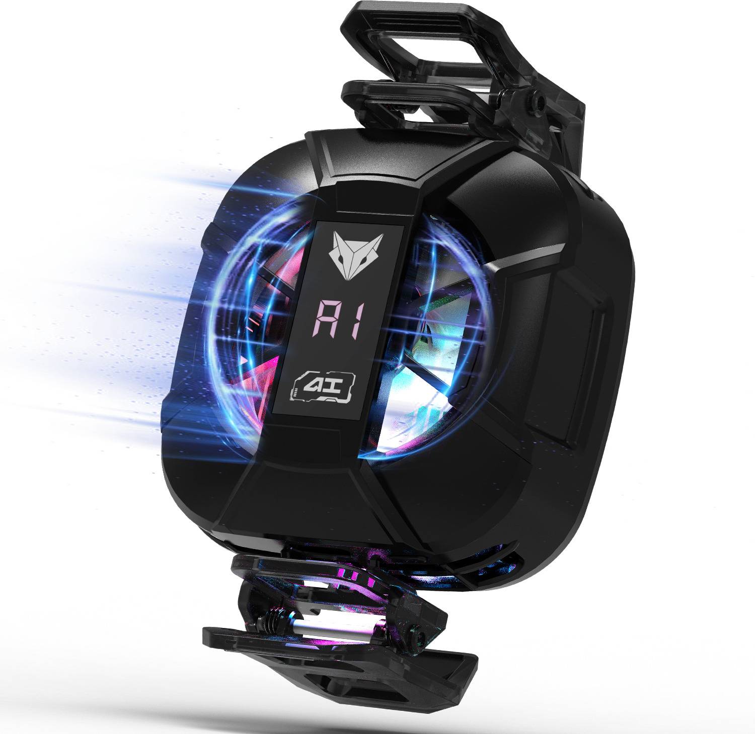 EVOFOX Hailstone Sense AI RGB Magsafe Mobile Cooler with Real time Display  Gaming Accessory Kit