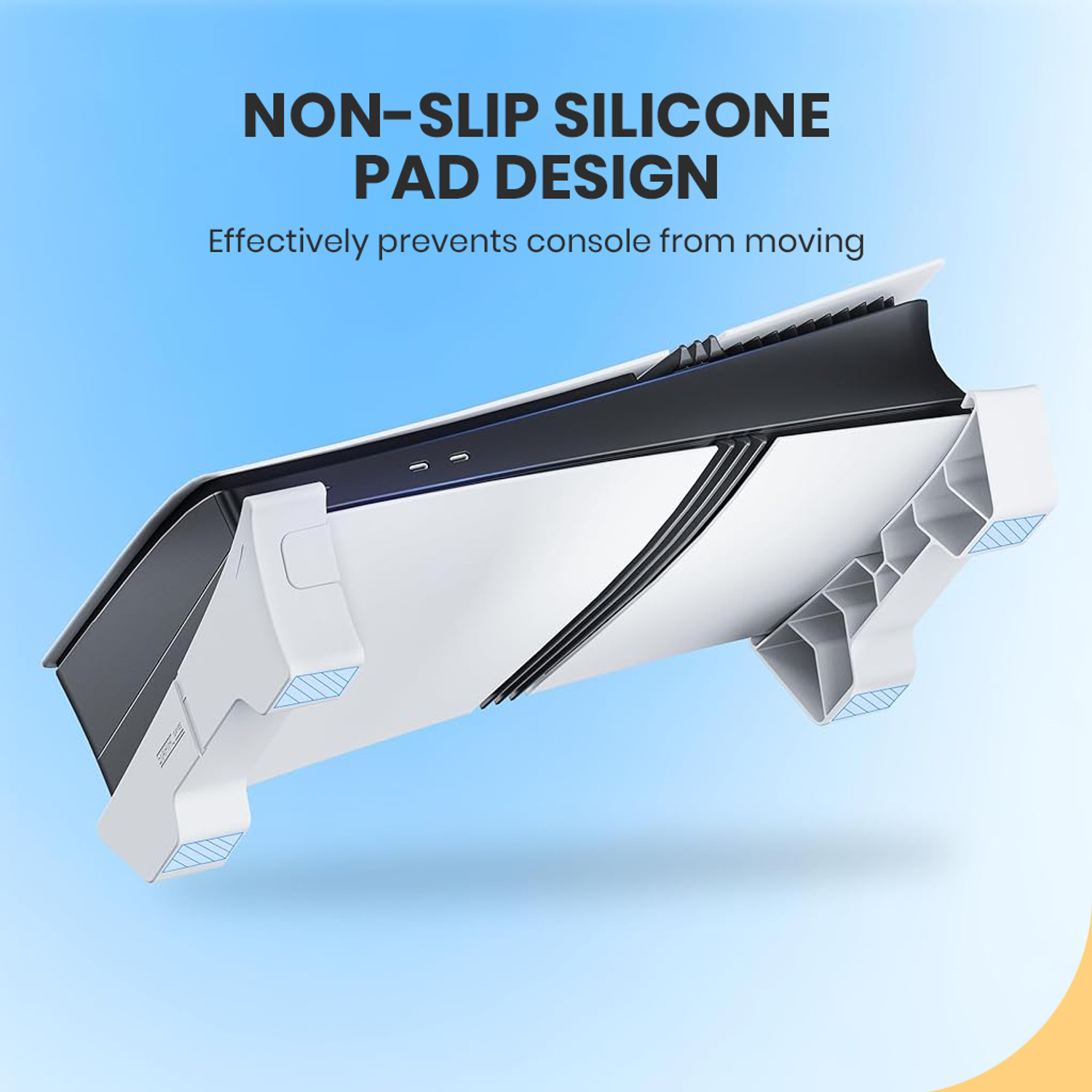 Image of SUPVOX Horizontal Stand for PS5 Pro and PS5 Slim Console Base Mount Support Gaming Accessory Kit