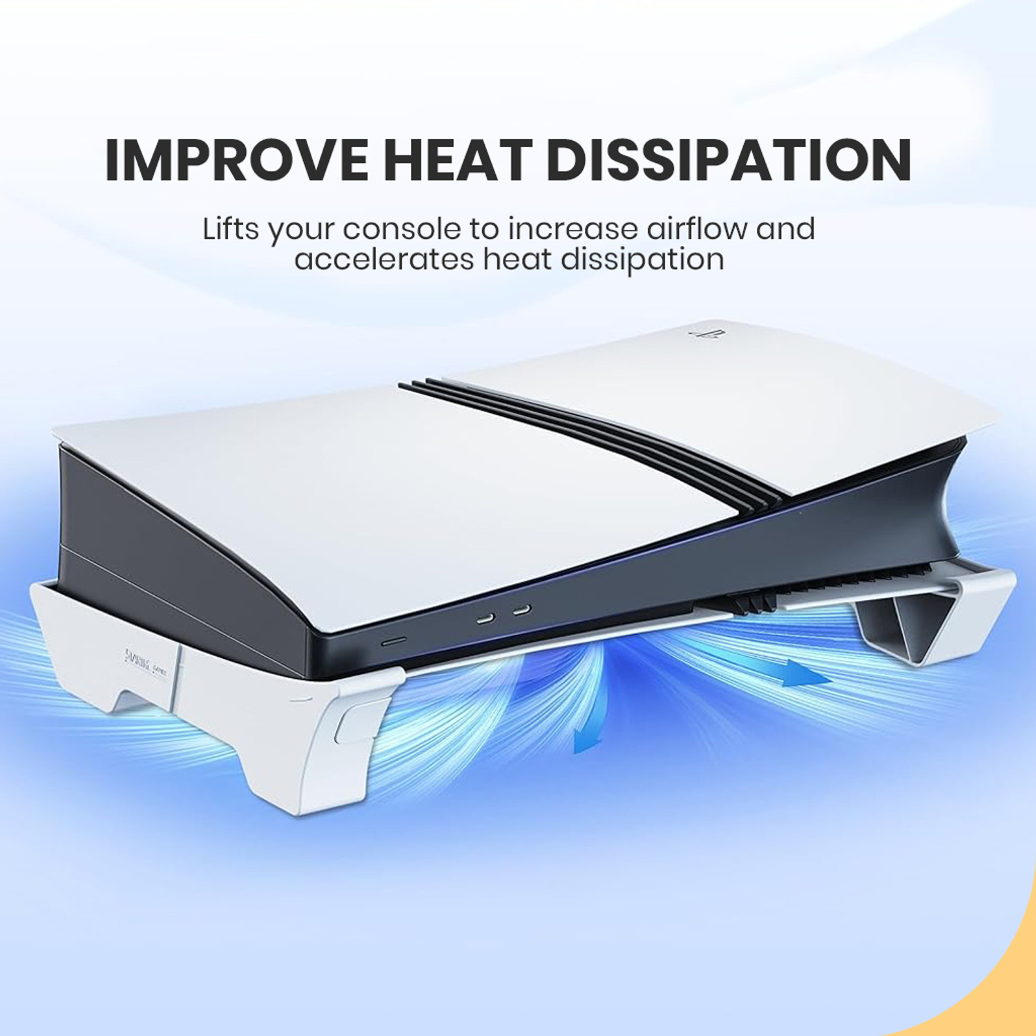 Image of SUPVOX Horizontal Stand for PS5 Pro and PS5 Slim Console Base Mount Support Gaming Accessory Kit