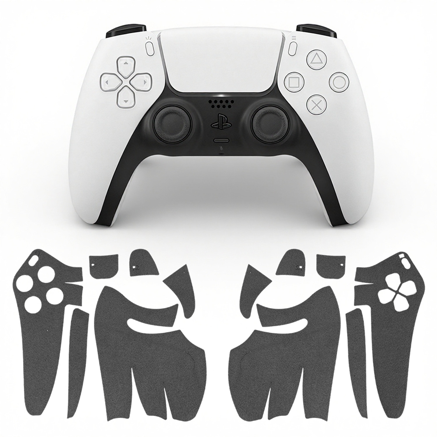 Image of Zorbes PS5 DualSense Controller Suede Grip Pad Soft Touch Anti Slip Cover Gaming Accessory Kit