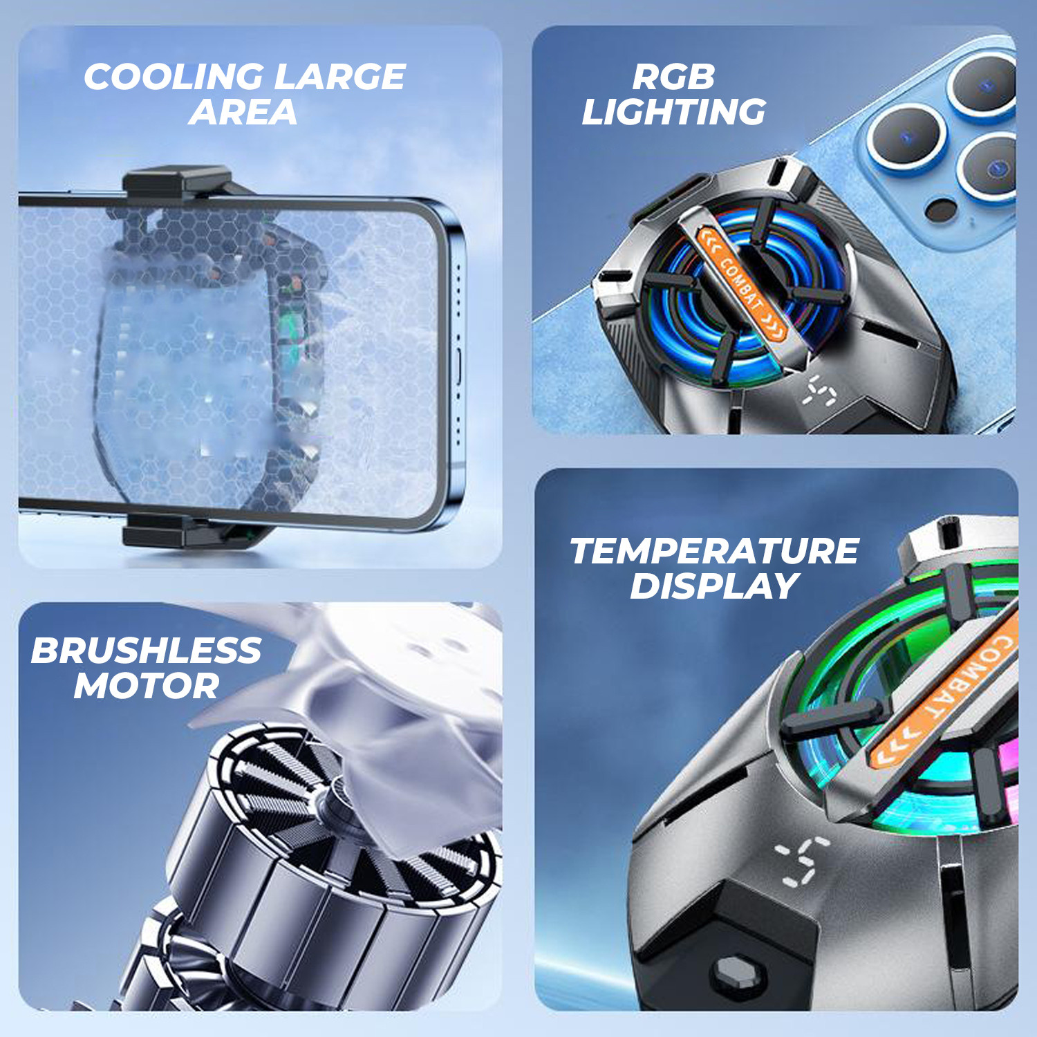 Image of WRADER Mobile Gaming Cooler for Long Gaming Sessions and Filming Gaming Accessory Kit