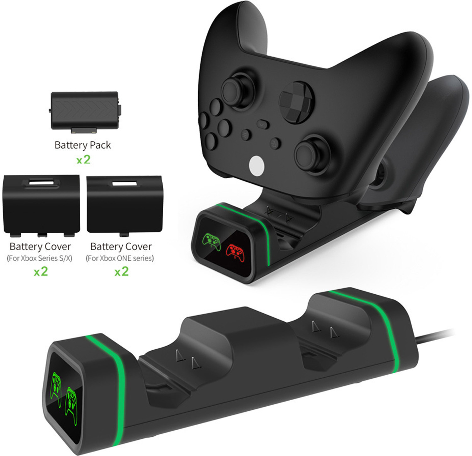 Image of HG WORLD Dobe Wireless Controller Charging Dock TYX-19006X Fast Charging Station Gaming Accessory Kit