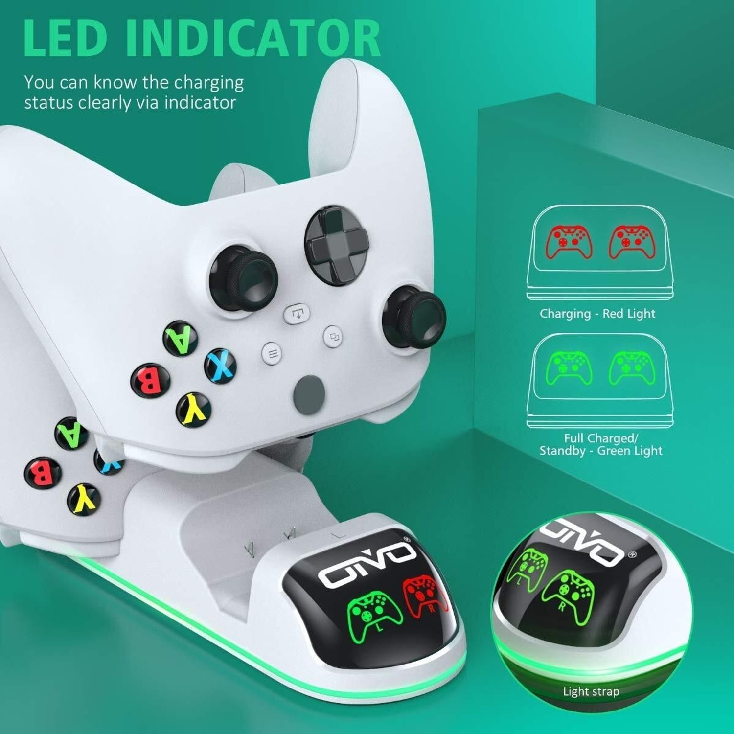 Image of HG WORLD OIVO Dual Charging Dock for Xbox One Series X | S Controller With 2 Battery Pack Gaming Accessory Kit