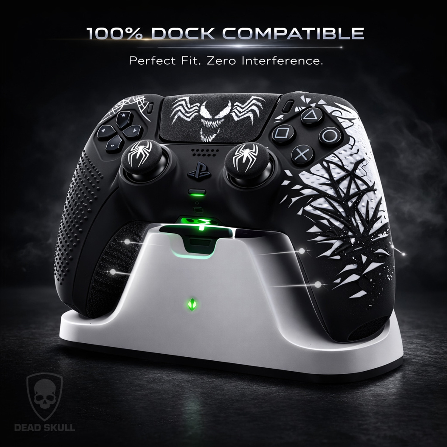 Image of DEADSKULL Spidy Edition Black + Thunder Edition White & Blue Silicone Controller Sleeve Gaming Accessory Kit