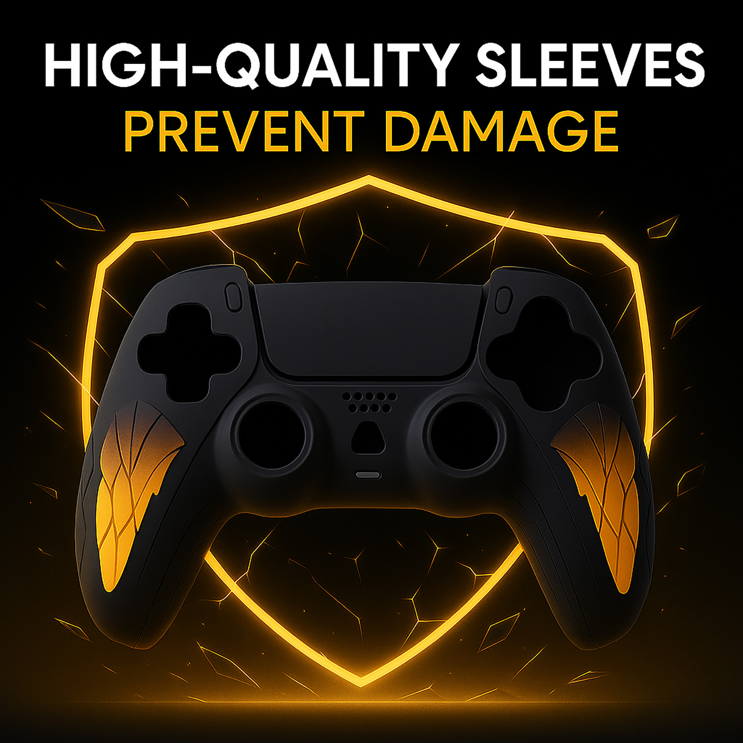 Image of DEADSKULL Thunder Edition Silicone Controller Sleeve Combo (Black & White + Black Gaming Accessory Kit