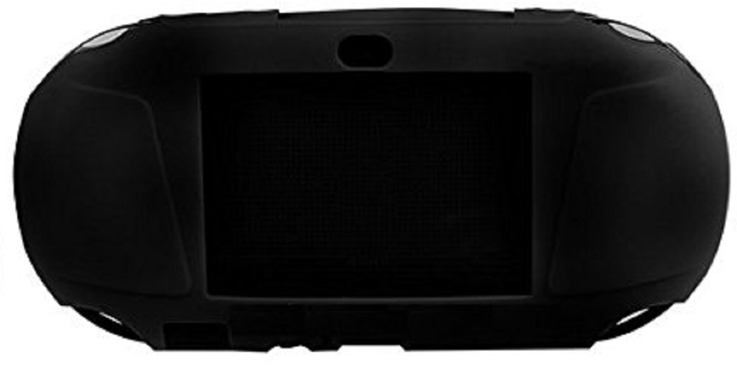 Image of TMG Protective Silicone Skin Case Cover for PS VITA Slim 2000 Model Black Color Gaming Accessory Kit