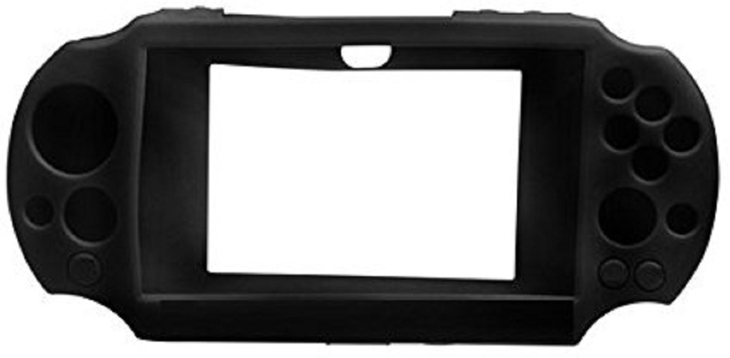 Image of TMG Protective Silicone Skin Case Cover for PS VITA Slim 2000 Model Black Color Gaming Accessory Kit