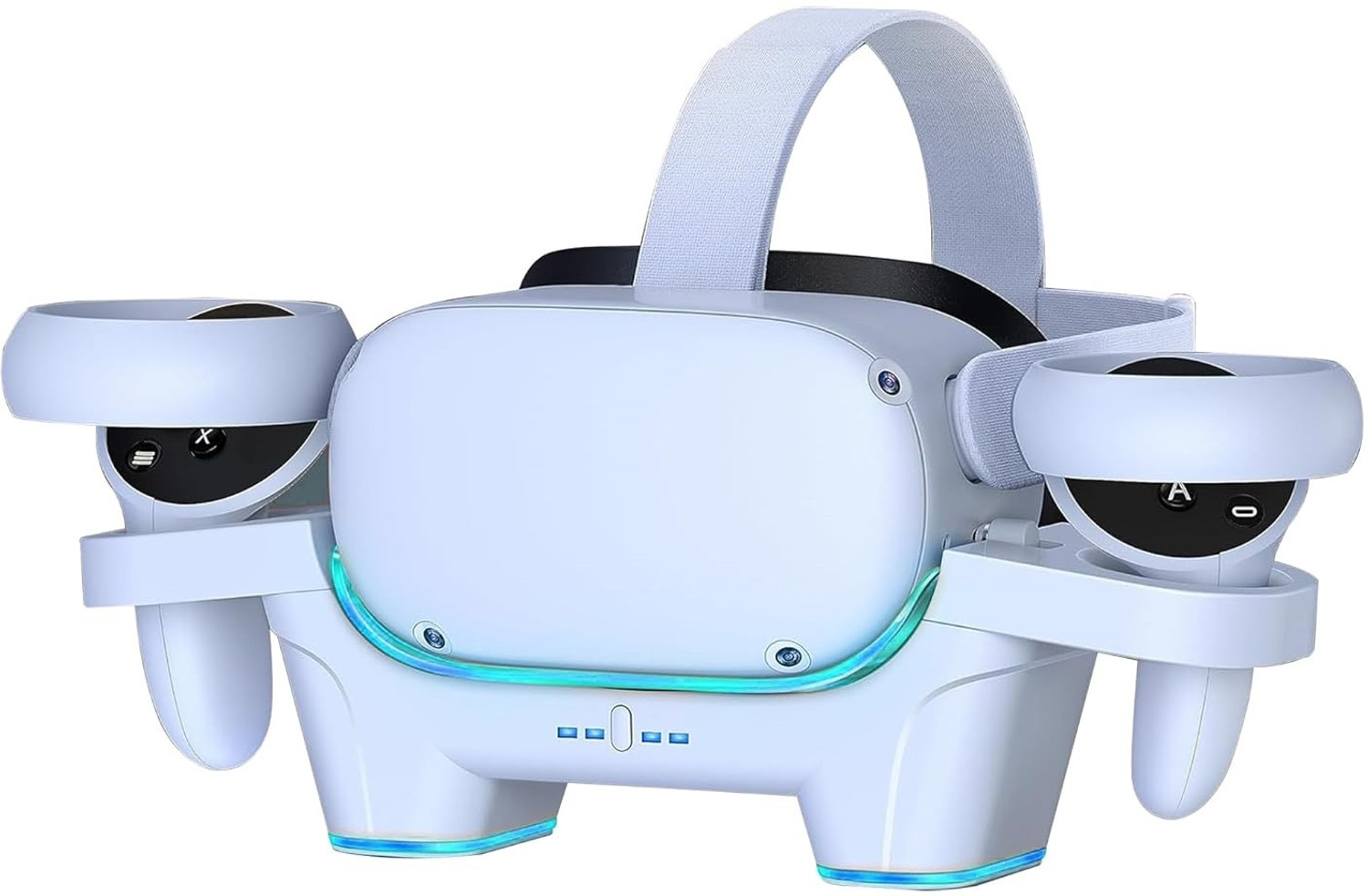 Image of Ant Esports VR Charger Station Compatible with Oculus RGB Light Fast Charging Dock Gaming Accessory Kit