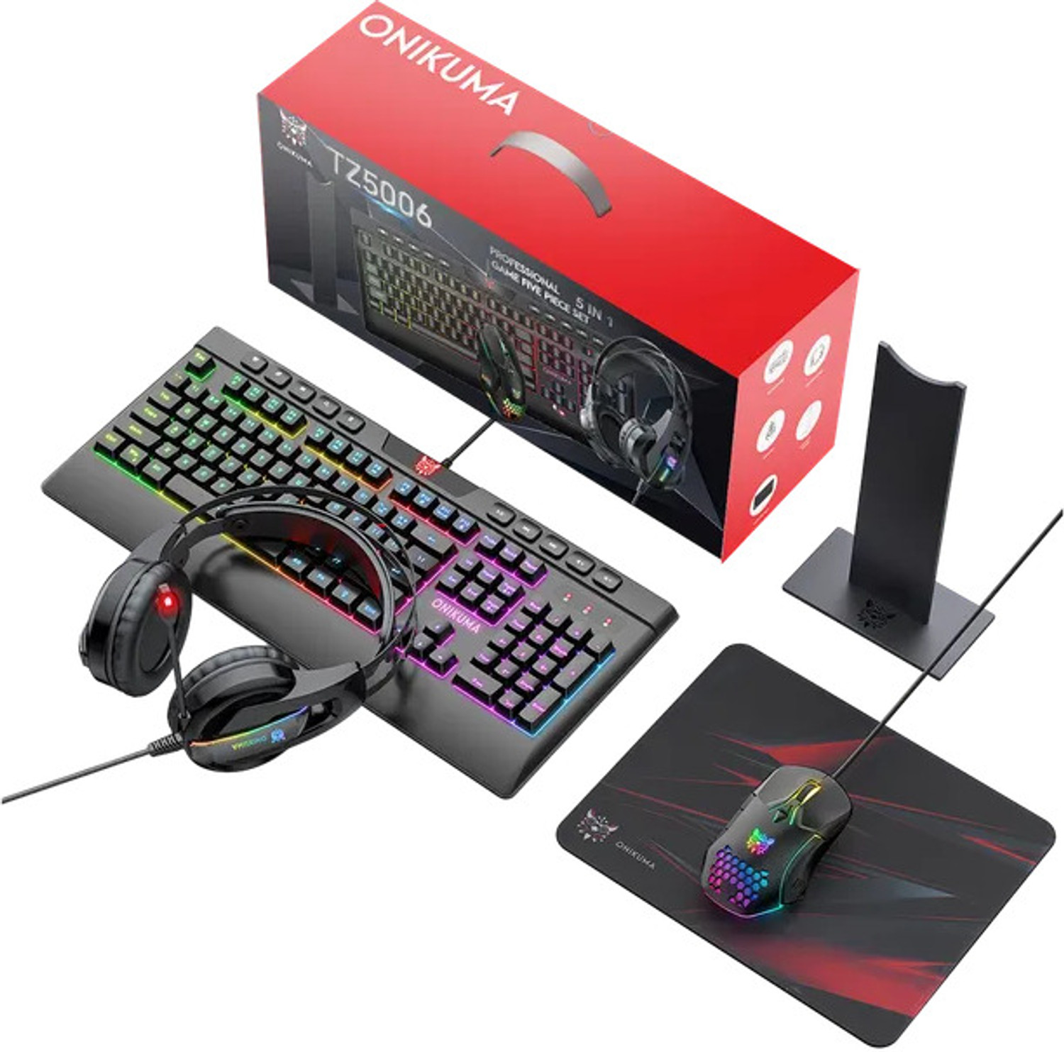 Image of Onikuma 5 IN 1 TZ5006 Gaming Accessory Kit