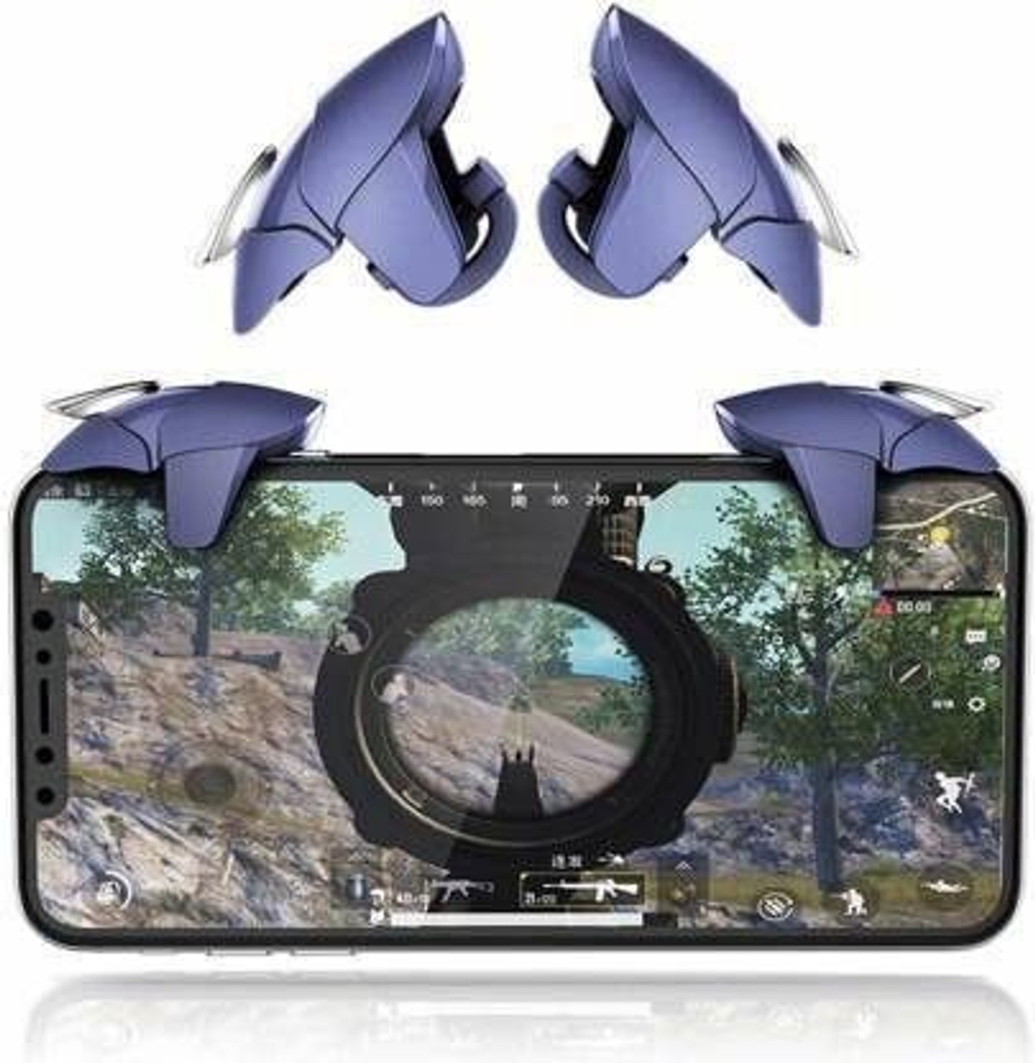 Image of POPAT BLUE SHARK FOR PUBG for All Smartphones Phone Controller Gaming Accessory Kit
