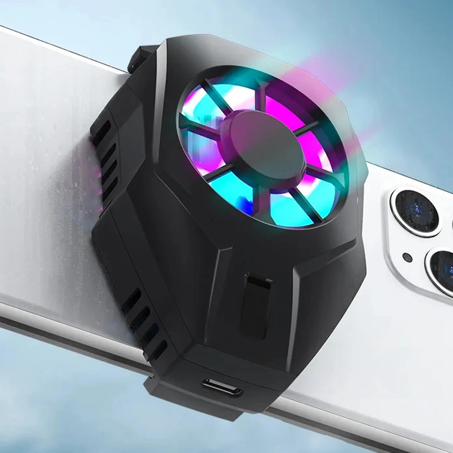 Image of AVSPARKS L01 Mobile Phone Cooler for Gaming for Game Long Filming Mobile Gaming Fan Gaming Accessory Kit